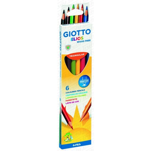 Giotto Elios famentes háromszögletű színes ceruza 6-os