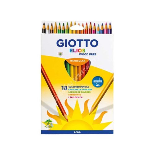 Giotto Elios famentes háromszögletű színes ceruza (18db)