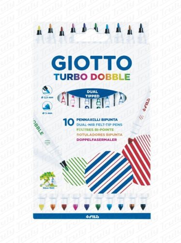 Giotto Turbo Dobble kétvégű filctollkészlet (10db)