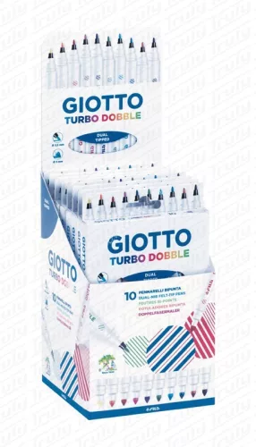 Giotto Turbo Dobble kétvégű filctollkészlet (10db)