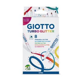   Giotto Turbo Glitter csillámos pasztel filctoll készlet (8db)