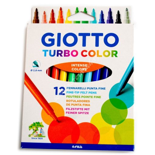 Filc 12 darabos Giotto Turbo Color akasztható dobozban