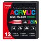 Akrilfilc 12 darabos ecsetes - 8101-12