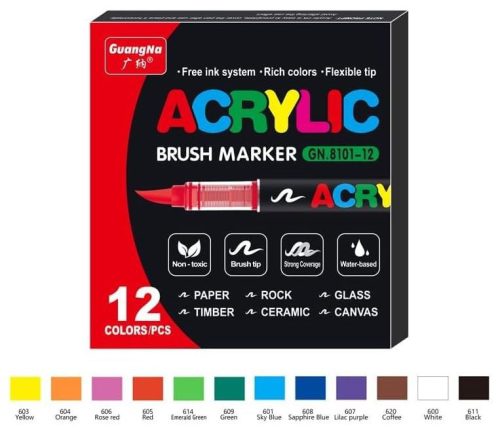 Akrilfilc 12 darabos ecsetes - 8101-12