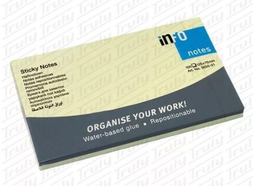Info 125x75 öntapadós jegyzettömb