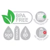Kulacs 500 ml. BPA mentes - 6 mintával