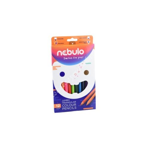 Nebulo JUMBO színes háromszögletű ceruza (12db) - JSZC-TR-12