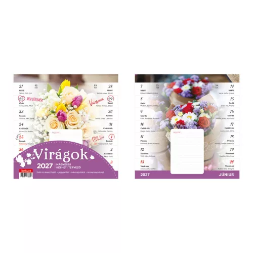Naptár mágneses 220x220 mm 2027 - 8 mintával