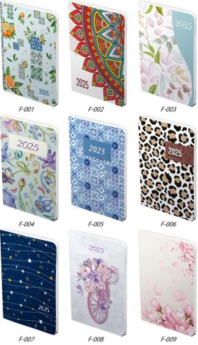 Heti tervező B6 Flexi JOY T012F 2025 - 9 mintával 