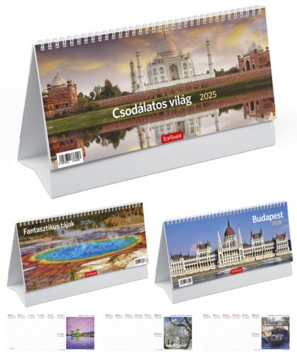 Képes asztali naptár TopTimer T066 2025 - 3 mintával 