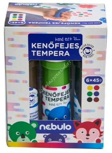 Nebulo kenőfejes tempera készlet 6x45g KFT-6-45