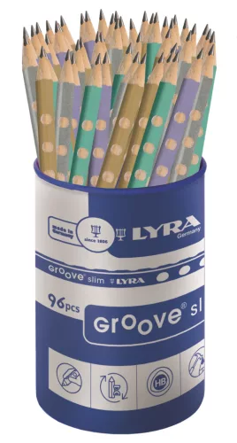 Ceruza Lyra Groove Slim HB Metál (4db) - 1763962