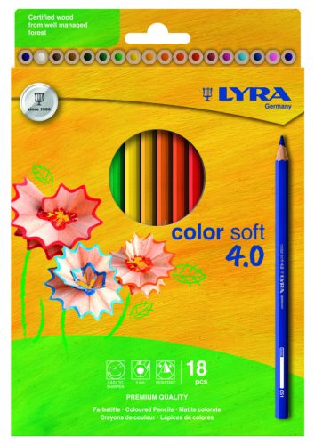 26- Színes ceruza Lyra 18 darabos Color Soft 4.0 - 2421180