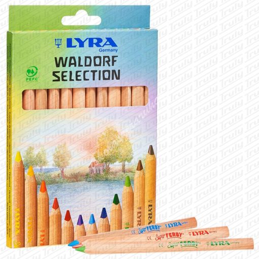 Lyra színes ceruza 12 darabos Waldorf natúr jumbo