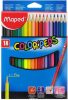Maped háromszögletű színes ceruza (18db)