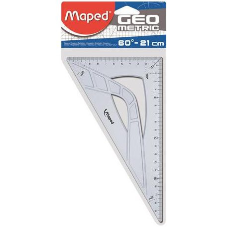 Maped háromszög műanyag vonalzó, "Geometric" 60°, 26 cm