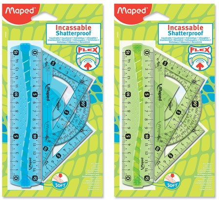 Vonalzó szett Maped 4 darabos hajlítható 15cm kicsi