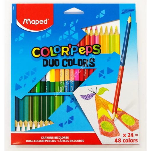 Maped színes ceruza 24 db-os Duo kétvégű