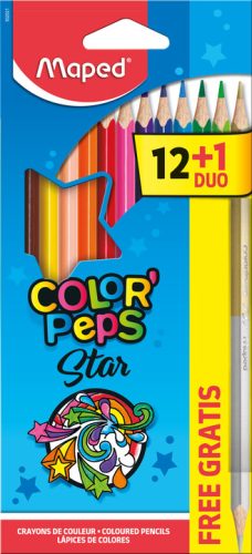 Maped színes háromszögletű ceruza (12db) + arany-ezüst - 832021