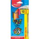 Maped színes háromszögletű ceruza (12db) + arany-ezüst - 832021