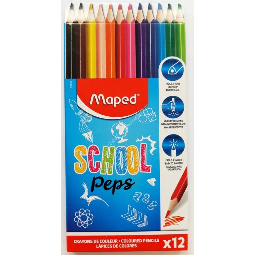 Maped színes ceruza 12 db-os School