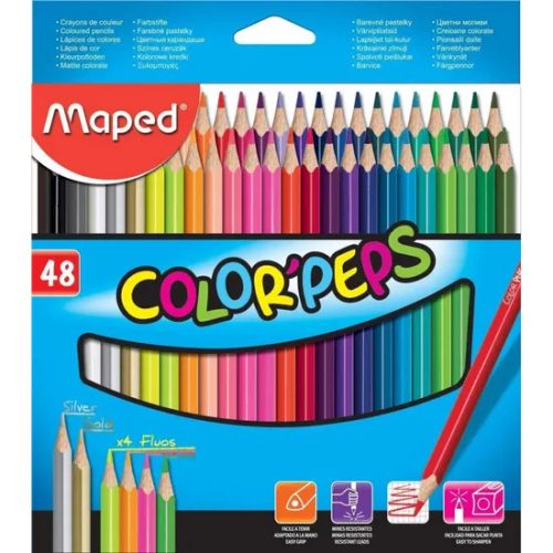 Maped háromszögletű színes ceruza (48db)