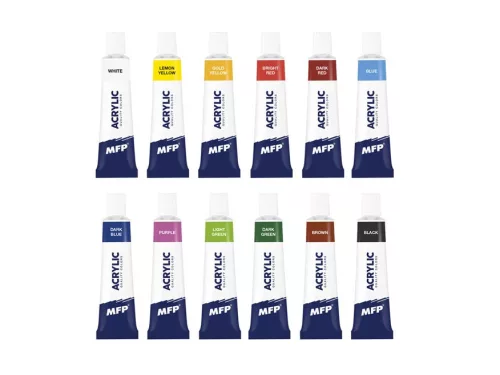 MFP tubusos akrilfesték készlet 12 db / 12 ml. - 6300391