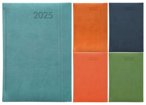 Napi agenda A5 Premium BRIGHT 2025 - vegyes színekben