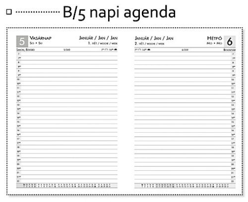 22- Napi agenda B5 varrott 2026 - 4 színben