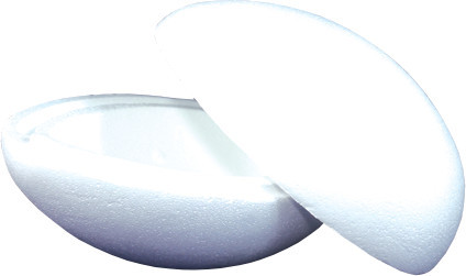 Polisztirol tojás 15 cm-es kétrészes - 1329