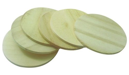 Fa poháralátét kerek 10 cm (6 db/csomag) - 25333