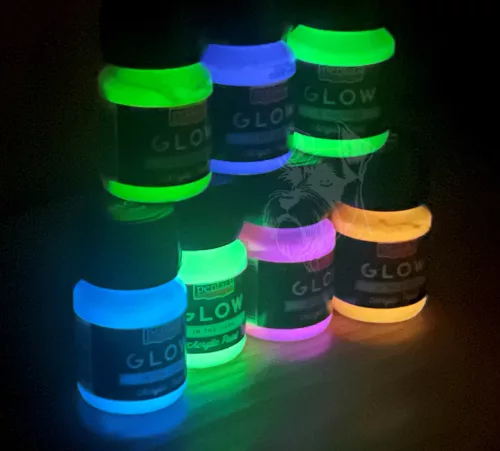 Pentart Glow akrilfesték 30 ml (sötétben világító) - 8 színben