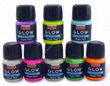 Pentart Glow akrilfesték 30 ml (sötétben világító) - 8 színben