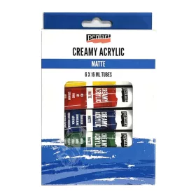    Akrilfesték Pentart krémes, tubusos Matt 6 x 16 ml. - 45110