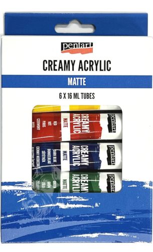  Akrilfesték Pentart krémes, tubusos Matt 6 x 16 ml. - 45110