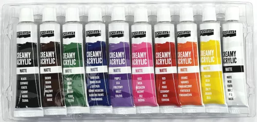 Akrilfesték Pentart krémes, tubusos Matt 10 x 16 ml. - 45111