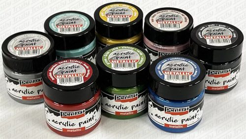 Pentart akrilfesték 50 ml (metál) - 24 színben