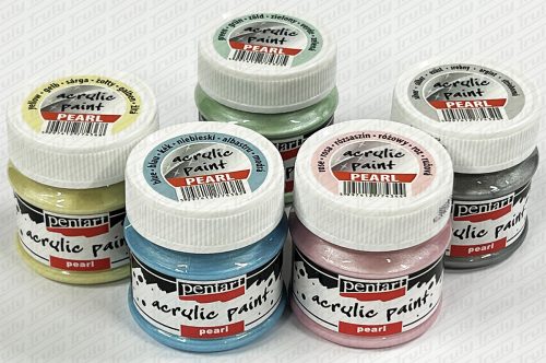Pentart akrilfesték 50 ml. gyöngyház - 8 szín