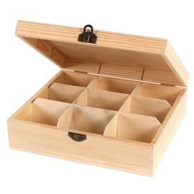 Fa teafilter tartó 9 rekeszes 22 x 19 x 7 cm - 5804