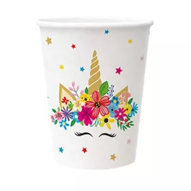 Party pohár Unikornis 250 ml, 8 darabos