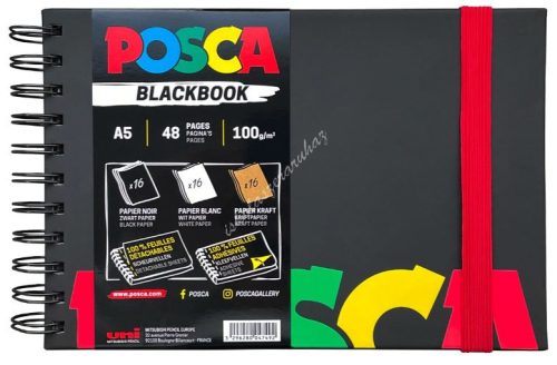 Uni Posca BlackBook rajzfüzet