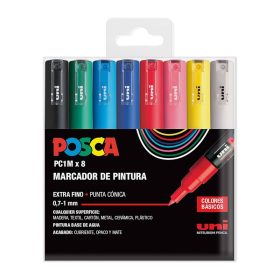Dekormarker Uni Posca PC-1M készlet 8 darabos