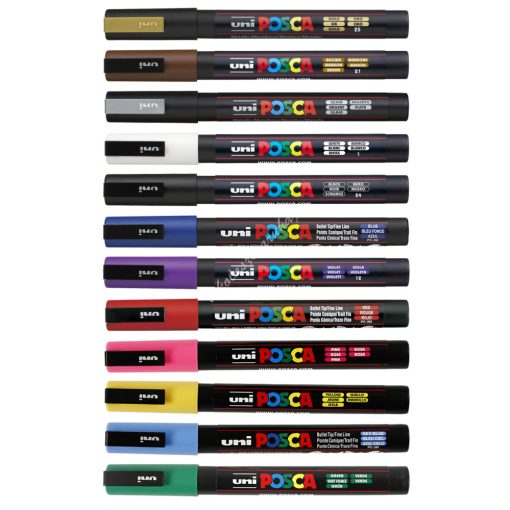 Dekormarker Uni Posca PC-3M - 37 színben