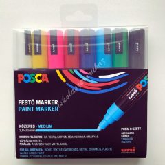 Dekormarker Uni Posca PC-5M készlet 8 darabos