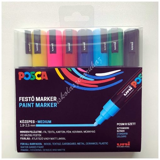 Dekormarker Uni Posca PC-5M készlet 8 darabos