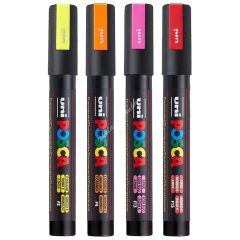 Dekormarker Uni Posca PC-5M FLUOR - 4 színben