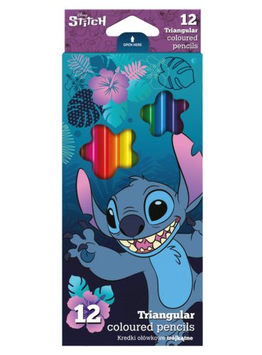 Színes ceruza Stitch 12 darabos háromszög - 54786