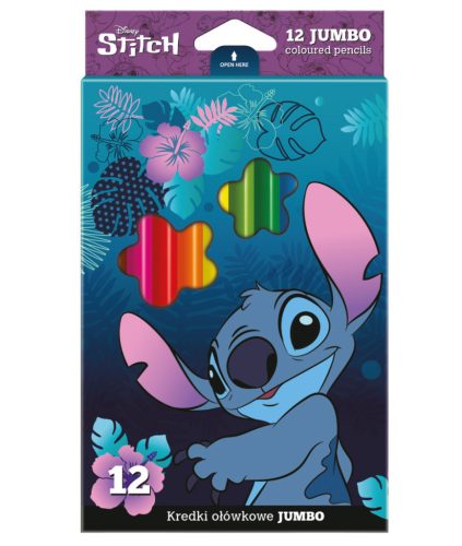 Színes ceruza Stitch 12 darabos háromszög Jumbo - 54816