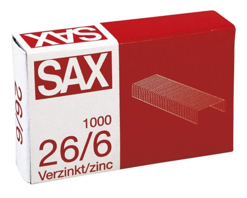 13- Tűzőkapocs SAX 26/6 Cink