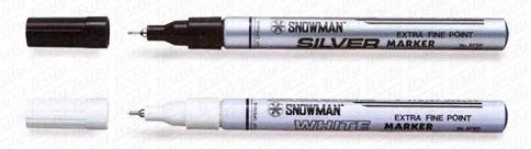  Lakkfilc Snowman Extrafine 0,5 mm fehér, ezüst